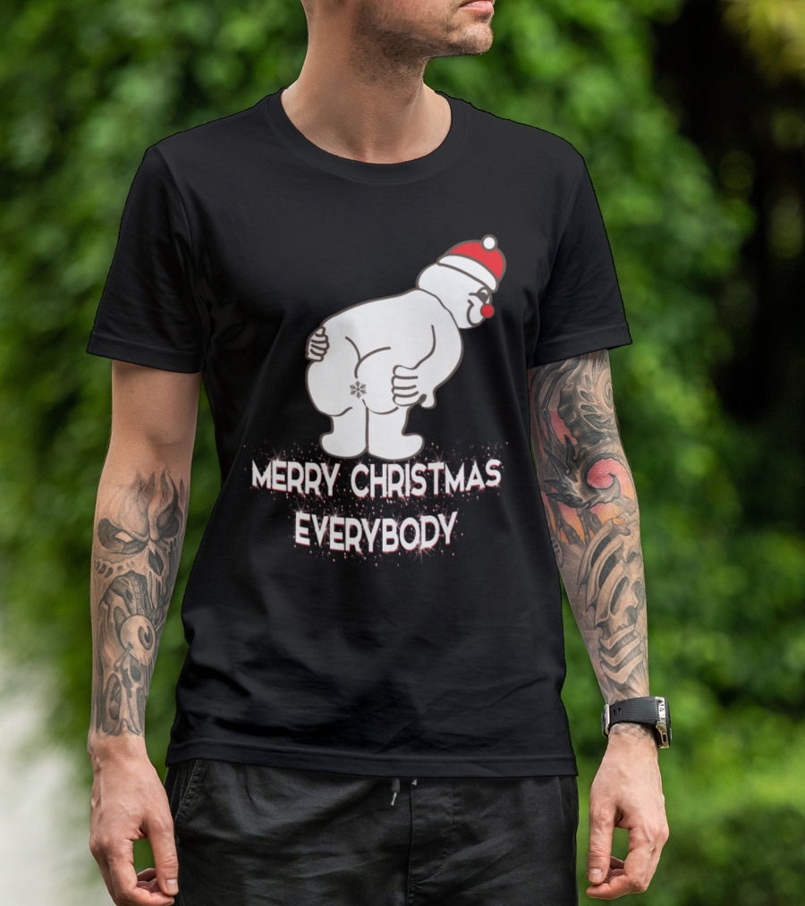 Merry Christmas Everybody Snowman Ugly Christmas T-Shirt