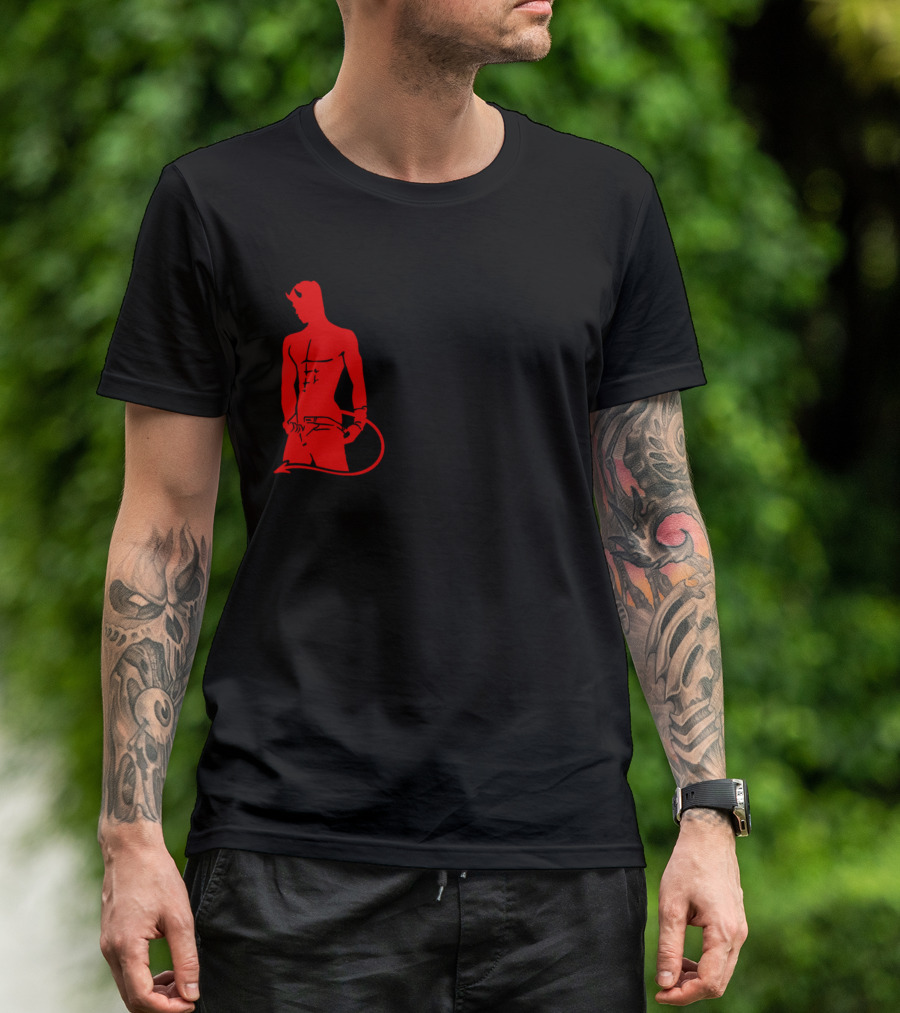 SPANK ME I HAVE BEEN A BAD GUY Devil Whip And Paddle T-Shirt