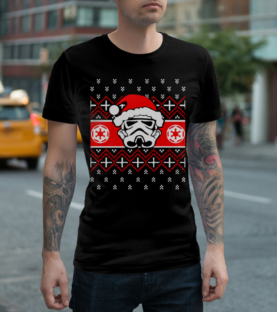 Stormtrooper Santa Hat Christmas Sweater Star Wars T-Shirt