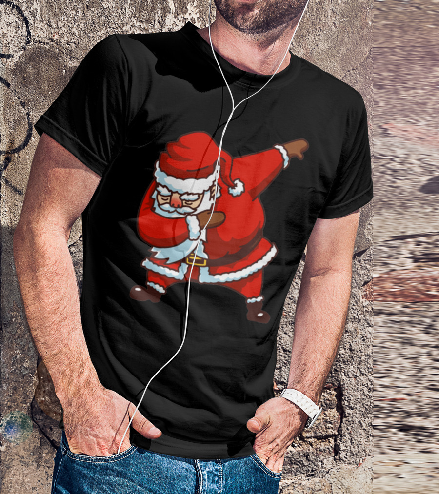 Santa Claus Dabbing Christmas Dance Pose T-Shirt
