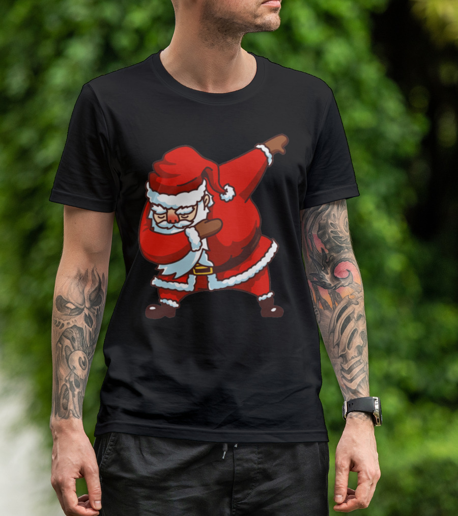 Santa Claus Dabbing Christmas Dance Pose T-Shirt