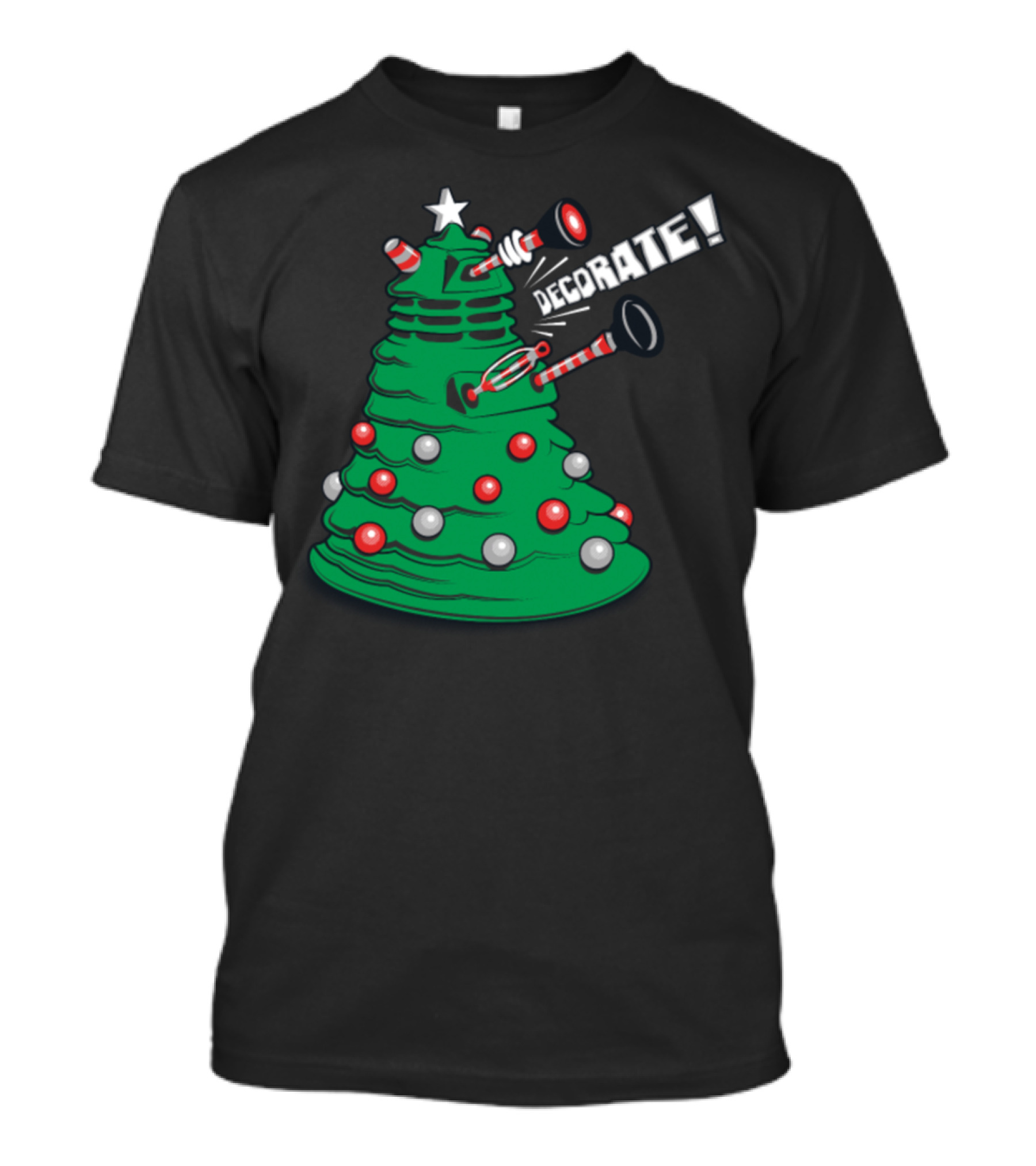 Decorate Christmas Tree With Ornaments And Candy Cane Megaphones T-Shirt