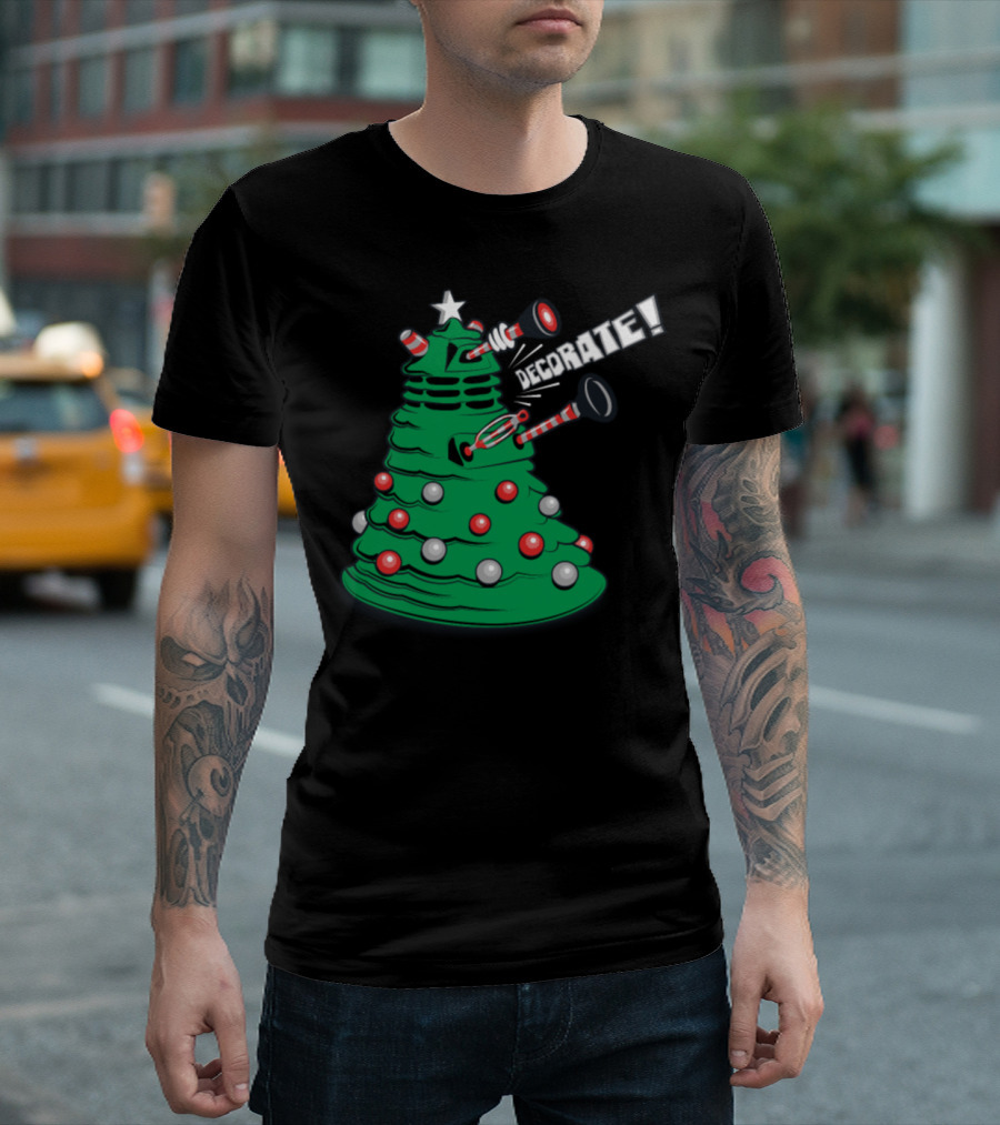 Decorate Christmas Tree With Ornaments And Candy Cane Megaphones T-Shirt