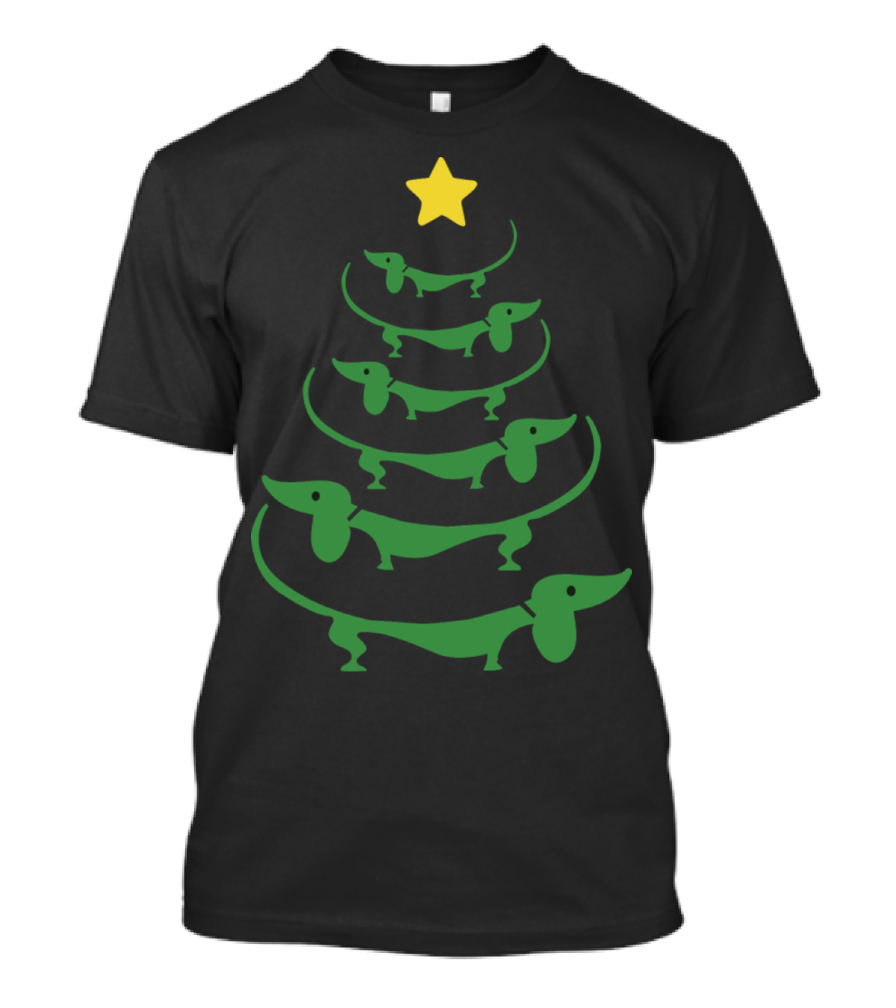 Dachshund Christmas Tree Star Dogs T-Shirt