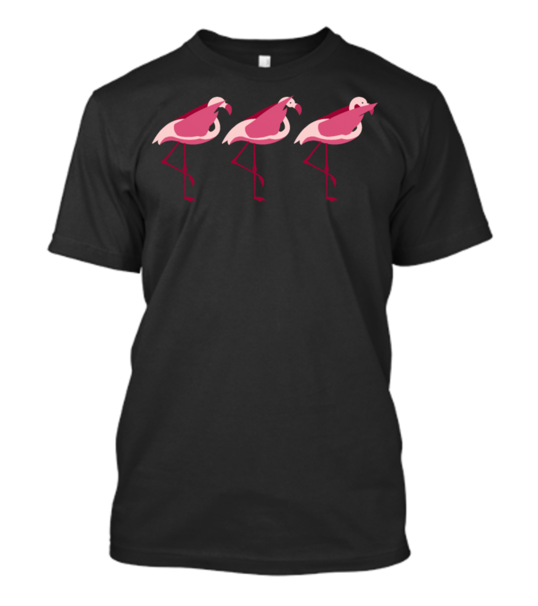 See Hear Speak No Evil Flamingos Trio T-Shirt