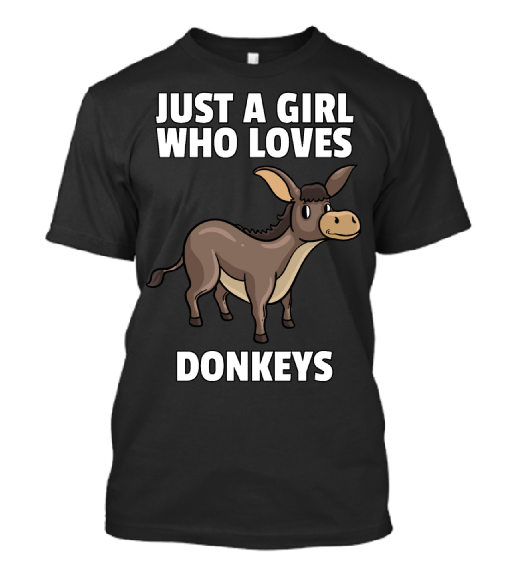 Just A Girl Who Loves Donkeys Cute Funny Lovers Donkey T-Shirt