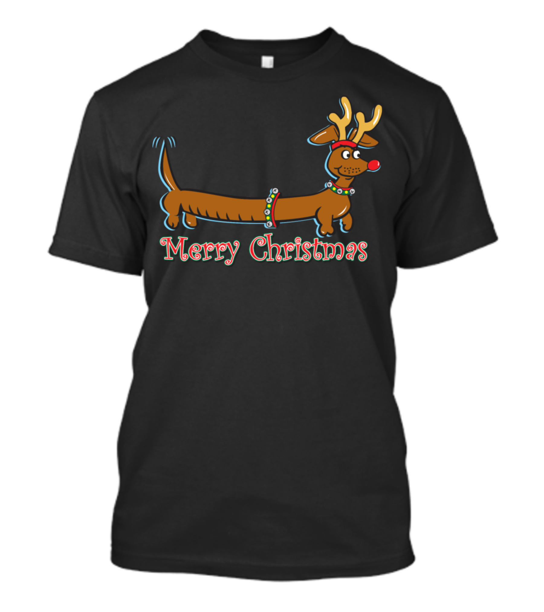 Merry Christmas Doxiemerrychristmas Rudolph Dog T-Shirt