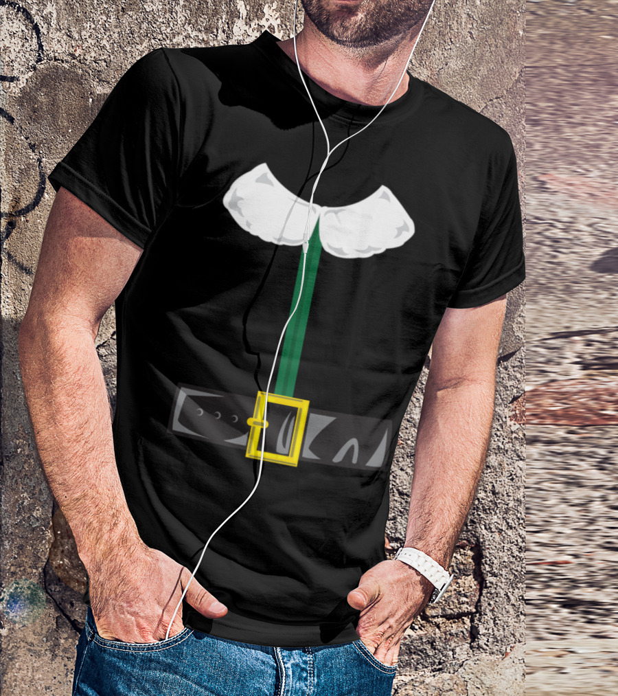 Elf Costume Green With Black Belt And Gold Buckle T-Shirt