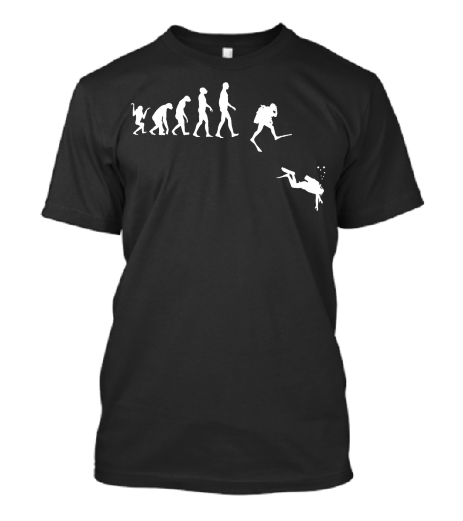 Evolution Of Man To Scuba Diver Transformation T-Shirt