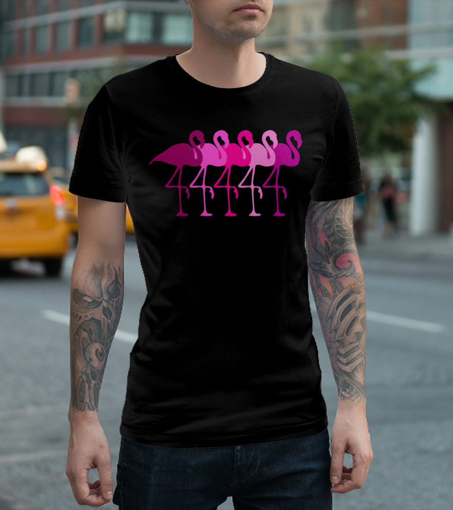 Flamingo Flamingos 4444 Pink Colorful Walk T-Shirt