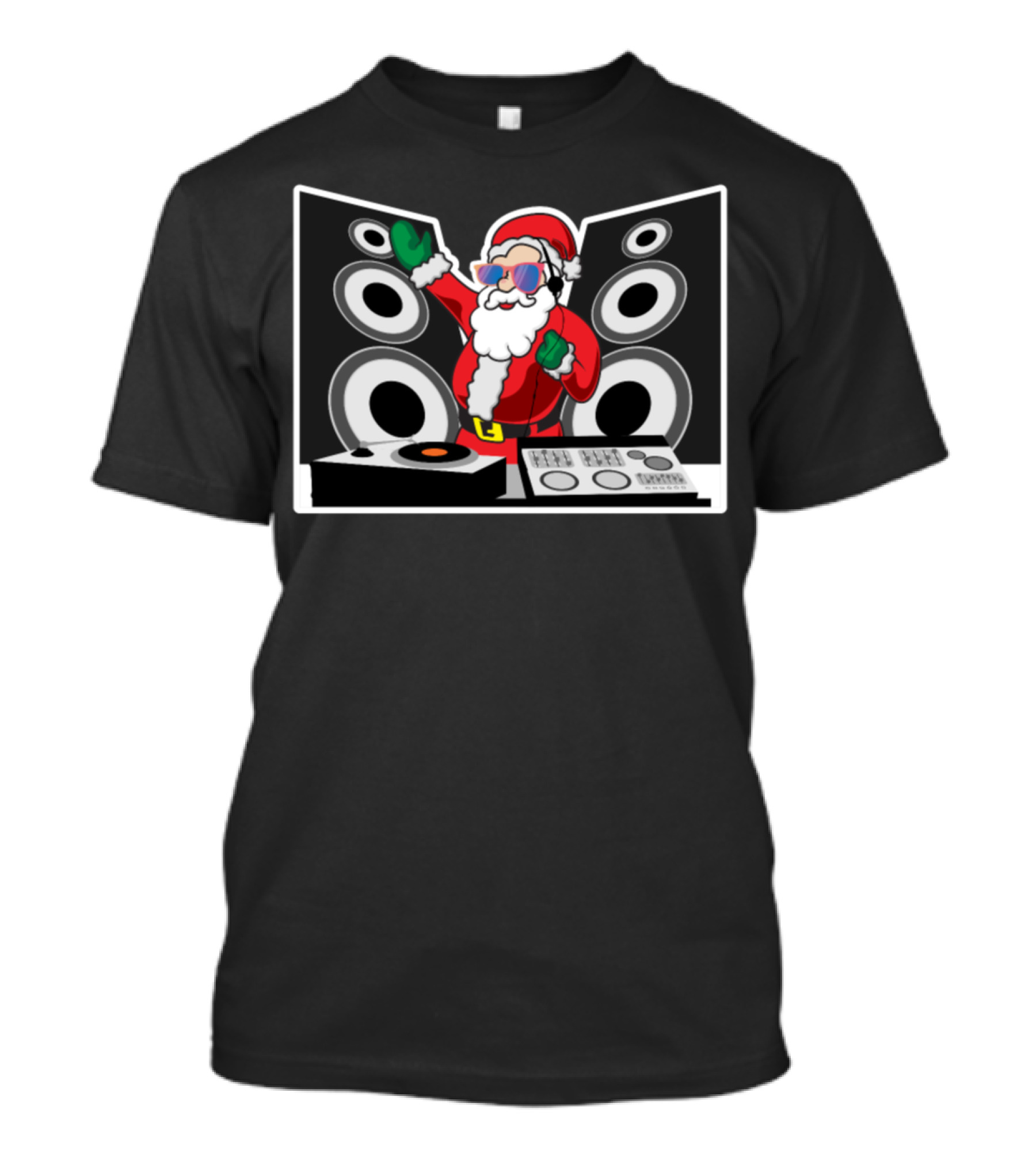 DJ Santa Claus Funny Christmas Party Music Mix T-Shirt