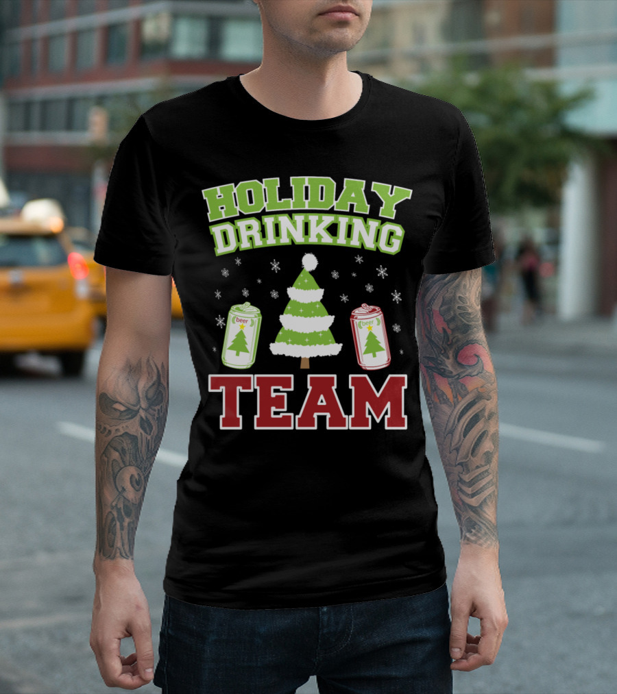 Holiday Drinking Team Beer Christmas Tree T-Shirt