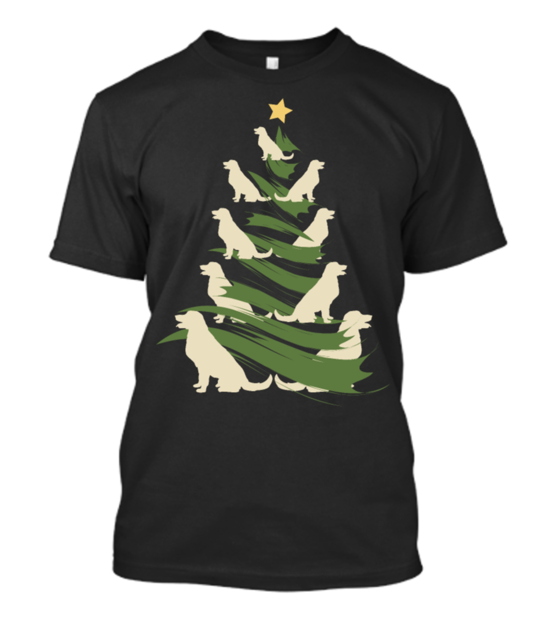 Dog Christmas Tree Funny Present T-Shirt
