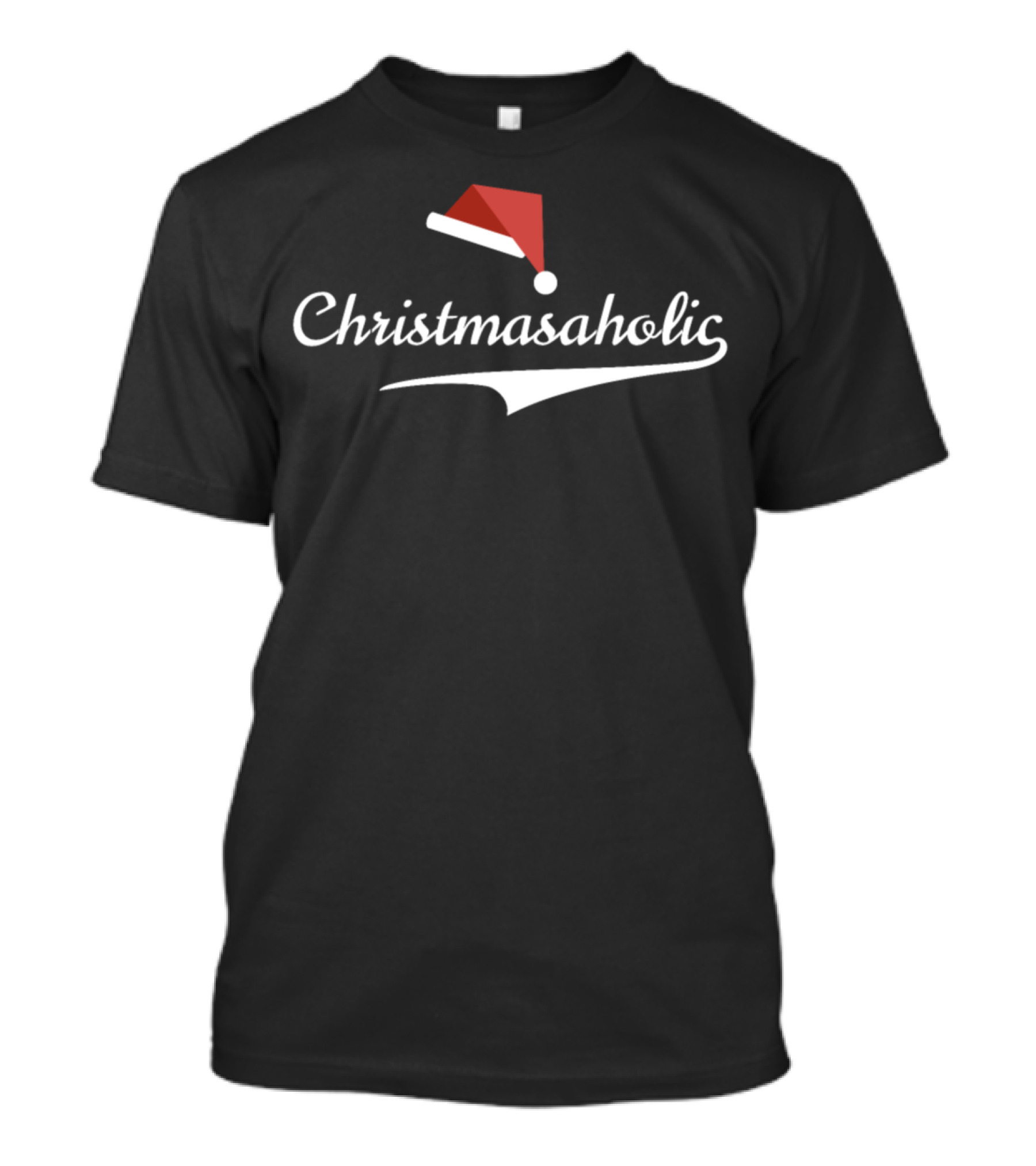 Christmasaholic Funny Family Present With Santa Hat T-Shirt