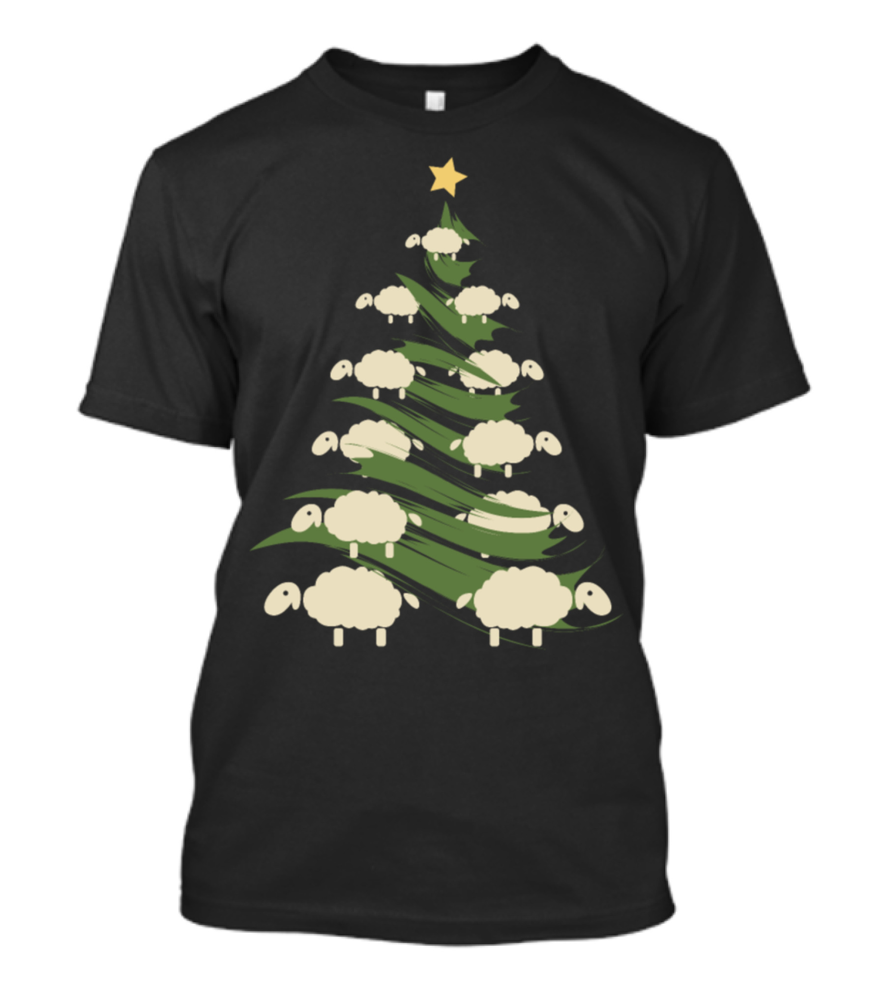 Funny Christmas Sheep Tree Present For Sheep Lover T-Shirt