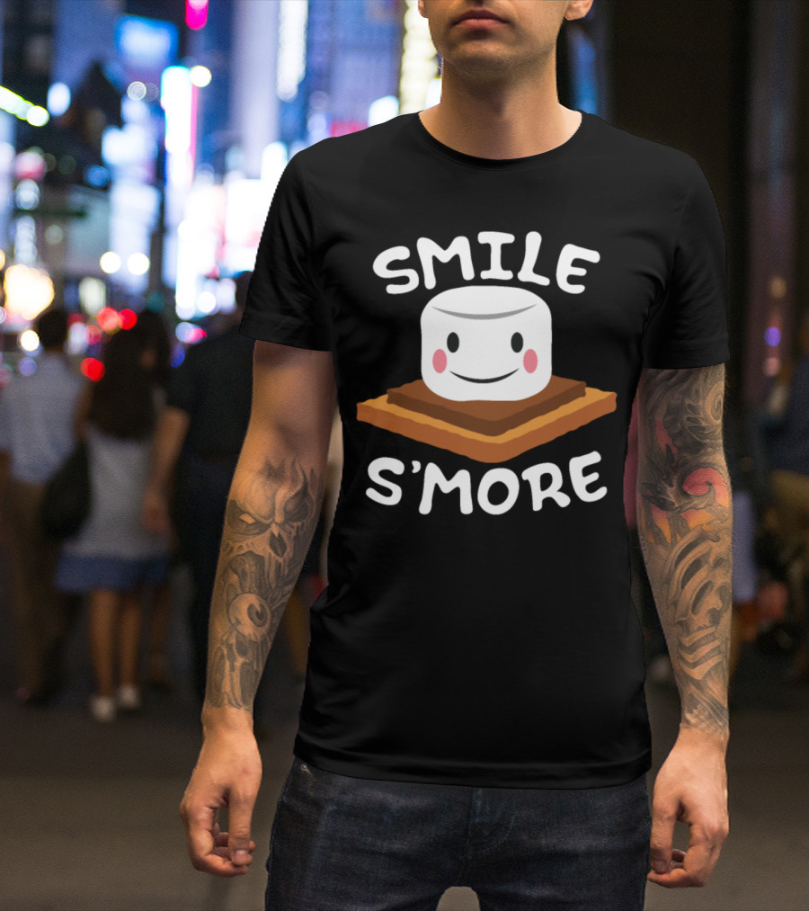Smile S'more Funny Kids Camping Marshmallow Lover T-Shirt
