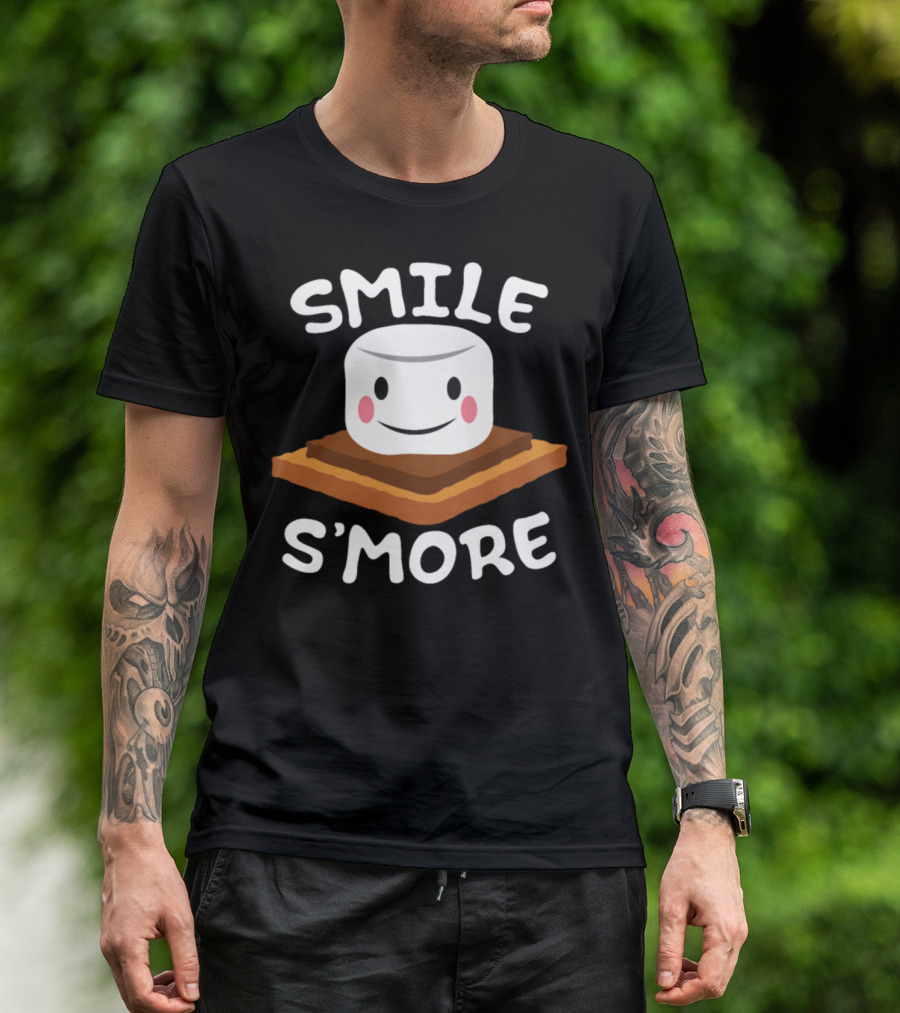 Smile S'more Funny Kids Camping Marshmallow Lover T-Shirt