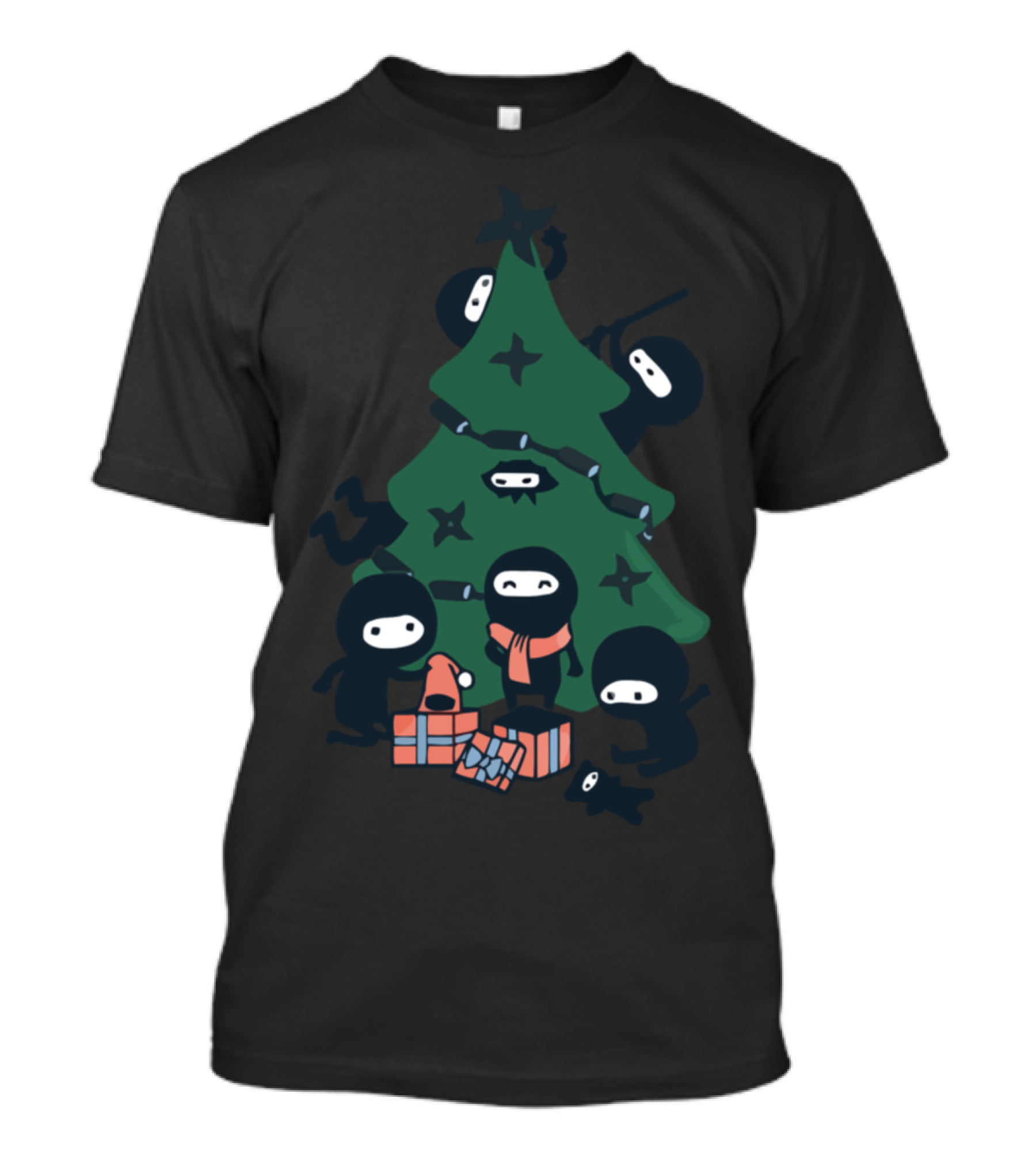 A Very Ninja Christmas Tree With Gifts T-Shirt
