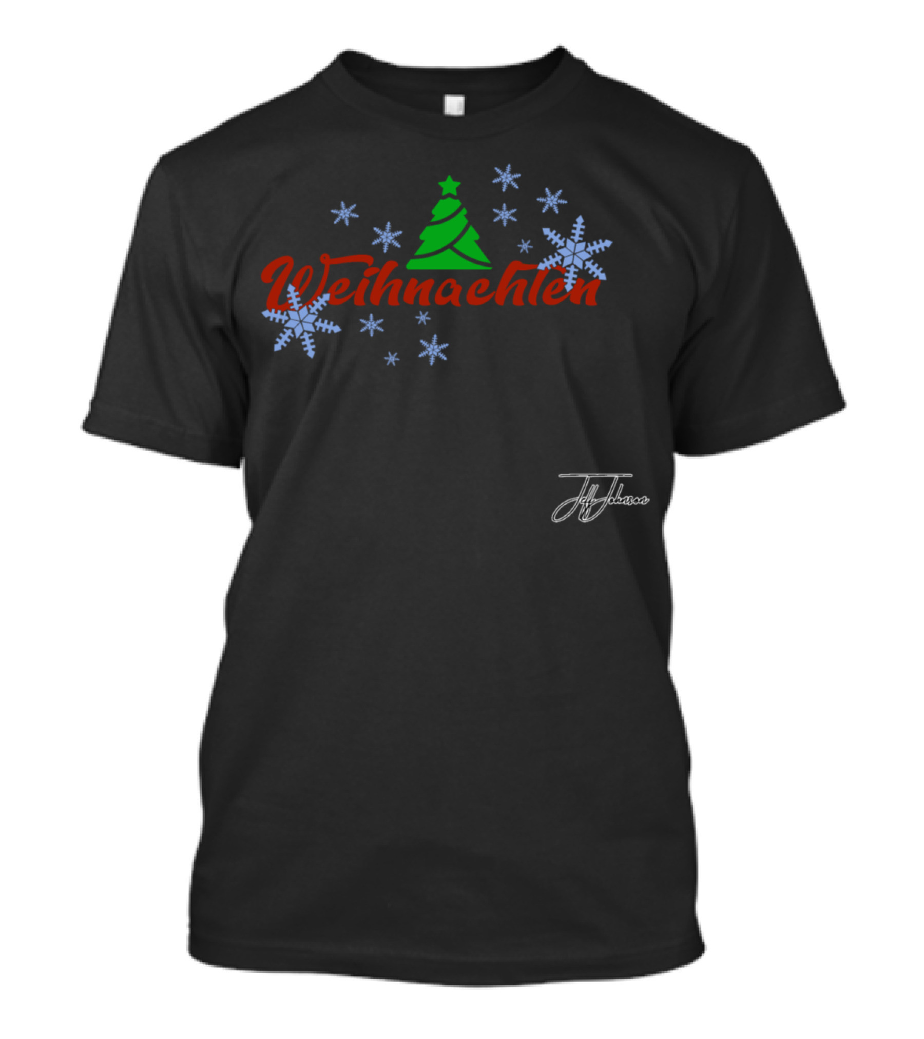 Weihnachten Christmas Tree Snowflakes German Weihnacht T-Shirt