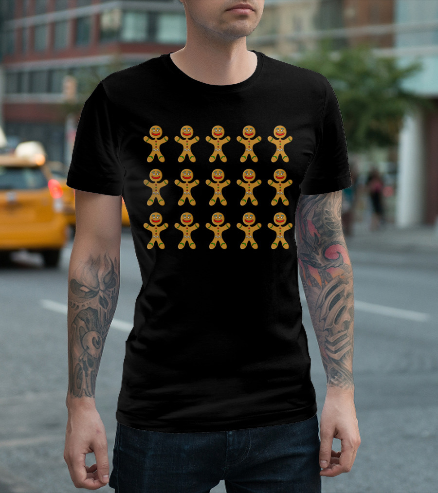 Gingerbread Man Army Cookie Squad Formation T-Shirt
