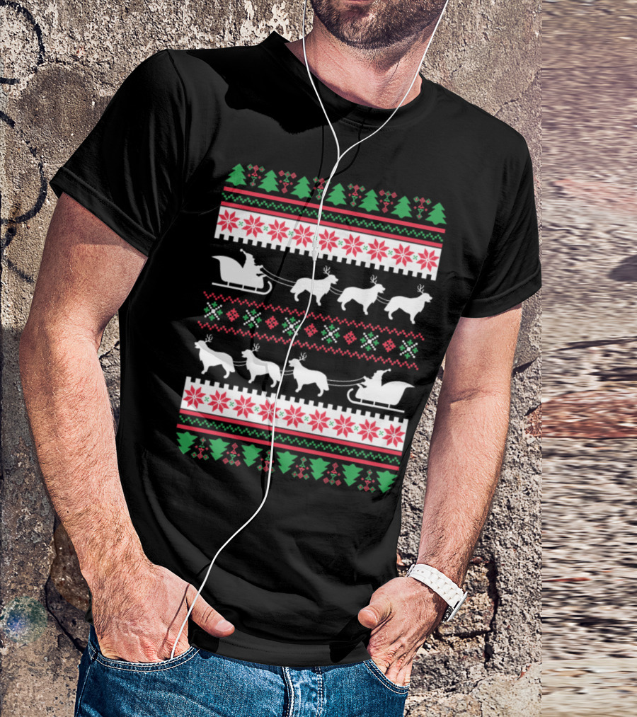 Golden Retriever Santa's Reindeer Christmas T-Shirt