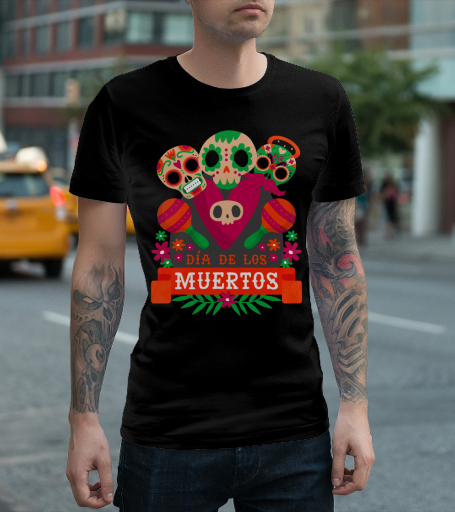 Día De Los Muertos Mexico Calavera Sugar Skull Festival T-Shirt