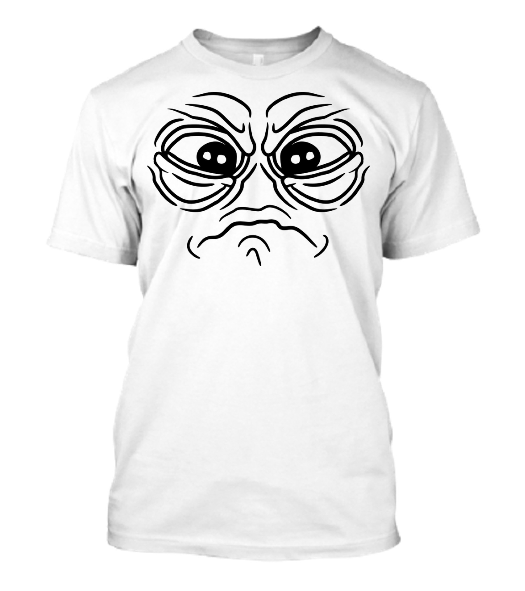 Big Huge Sad Face Eyes Cry Unhappy Flutter T-Shirt