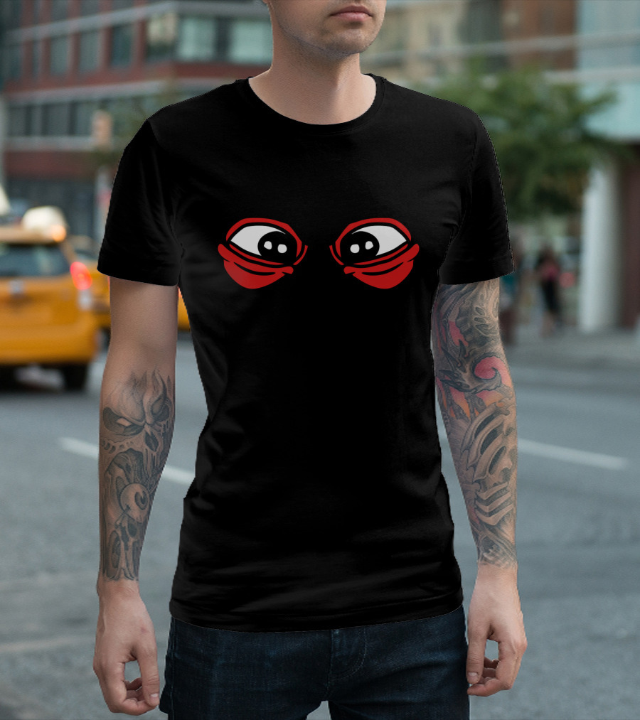 Sad Crying Feline Face with Unhappy Big Huge Eyes T-Shirt
