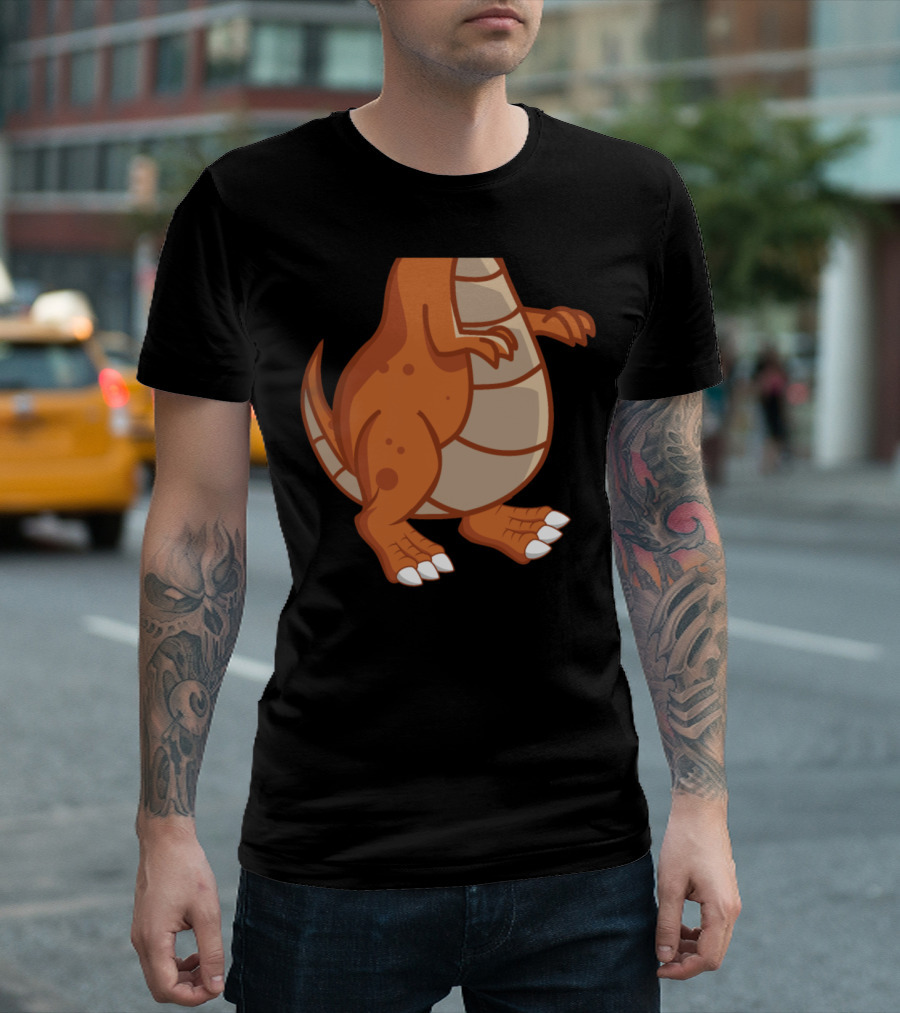 Funny Dinosaur Print Lazy T-Rex T-Shirt