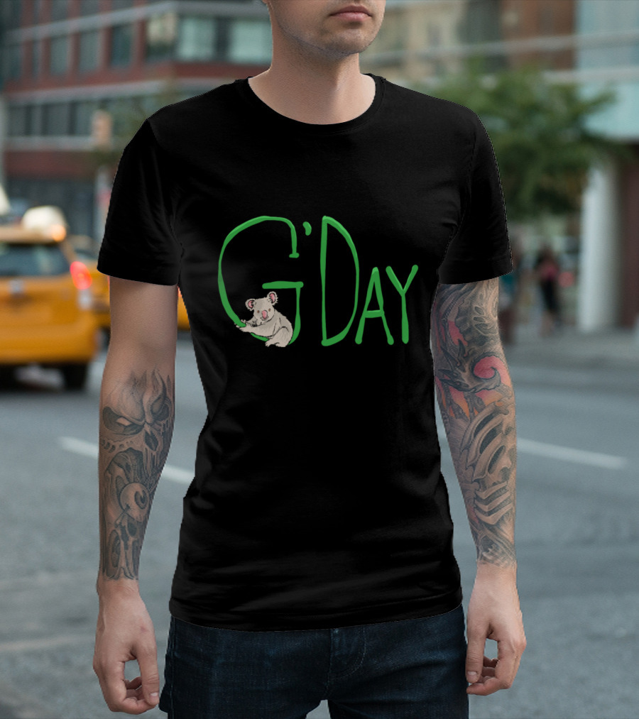 G'Day Koala Charming Australian Greeting T-Shirt