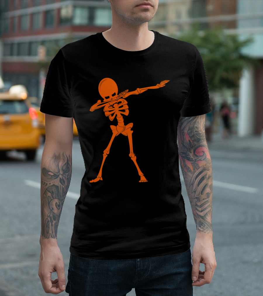 Halloween Skeleton Dab Funny Dancing Skeleton T-Shirt