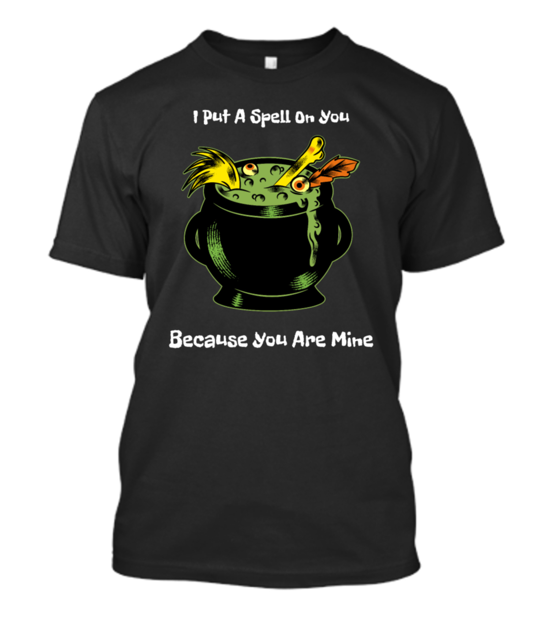 I Put A Spell On You Because You Are Mine Halloween Cauldron T-Shirt