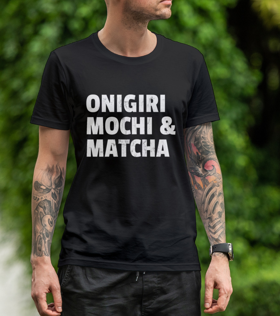 Onigiri Mochi And Matcha Japanese Food Lover Print T-Shirt