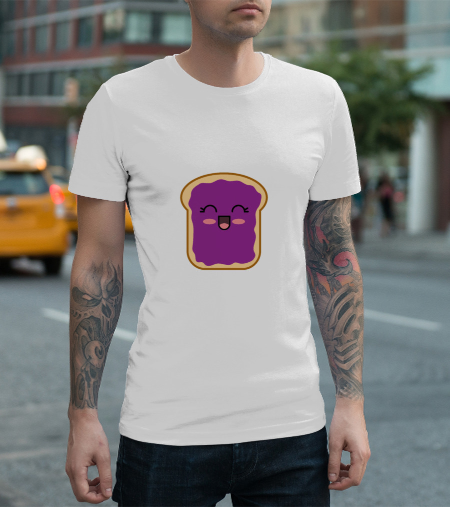 Jelly Face Smiling Toast Slice T-Shirt