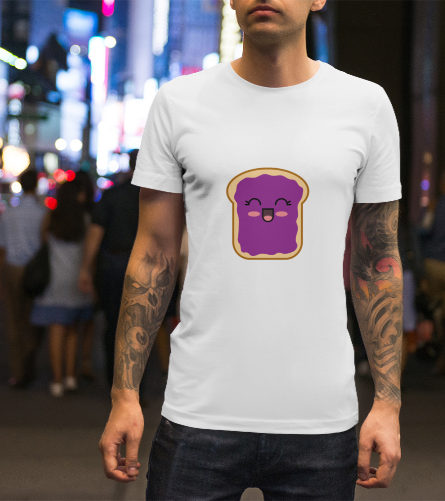 Jelly Face Smiling Toast Slice T-Shirt