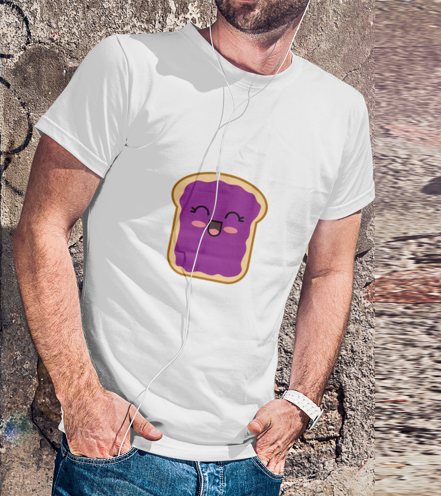 Jelly Face Smiling Toast Slice T-Shirt