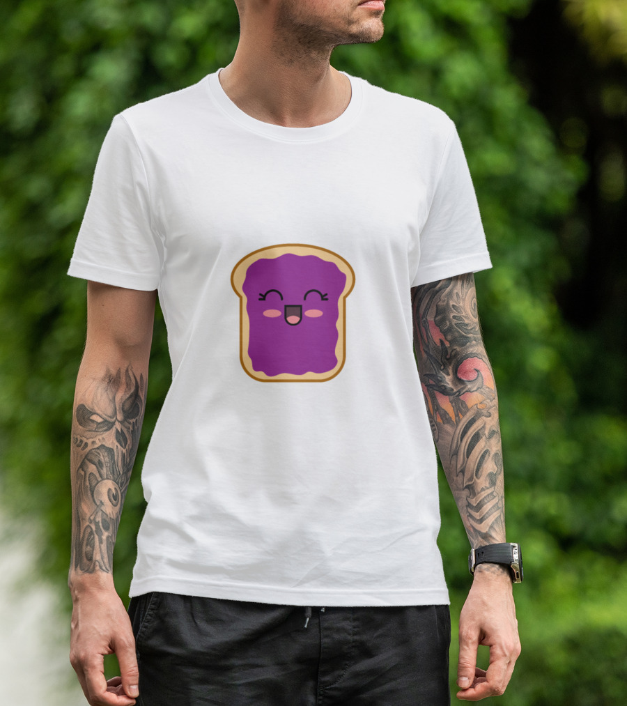 Jelly Face Smiling Toast Slice T-Shirt