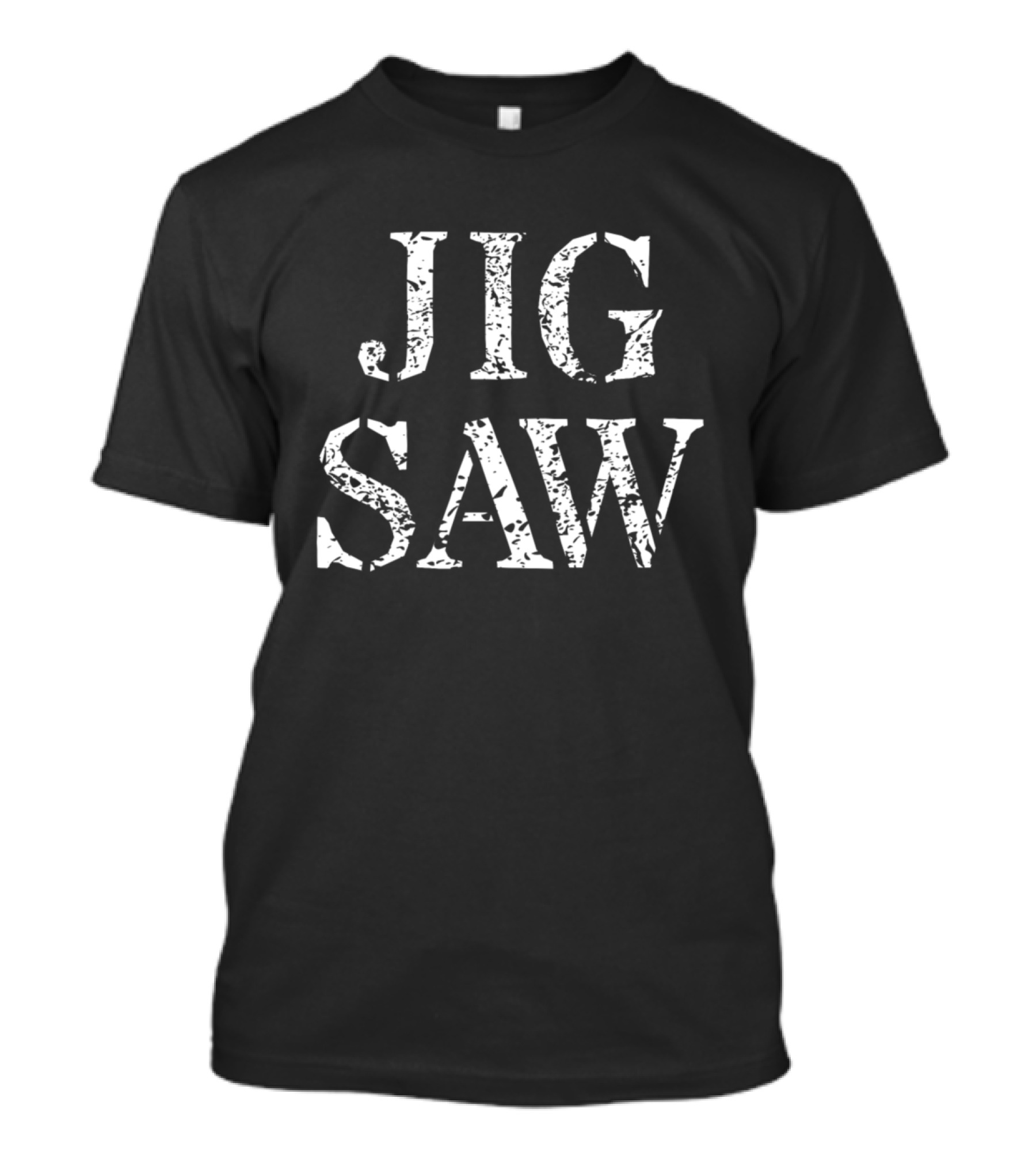 Jigsaw Distressed Block Letters T-Shirt