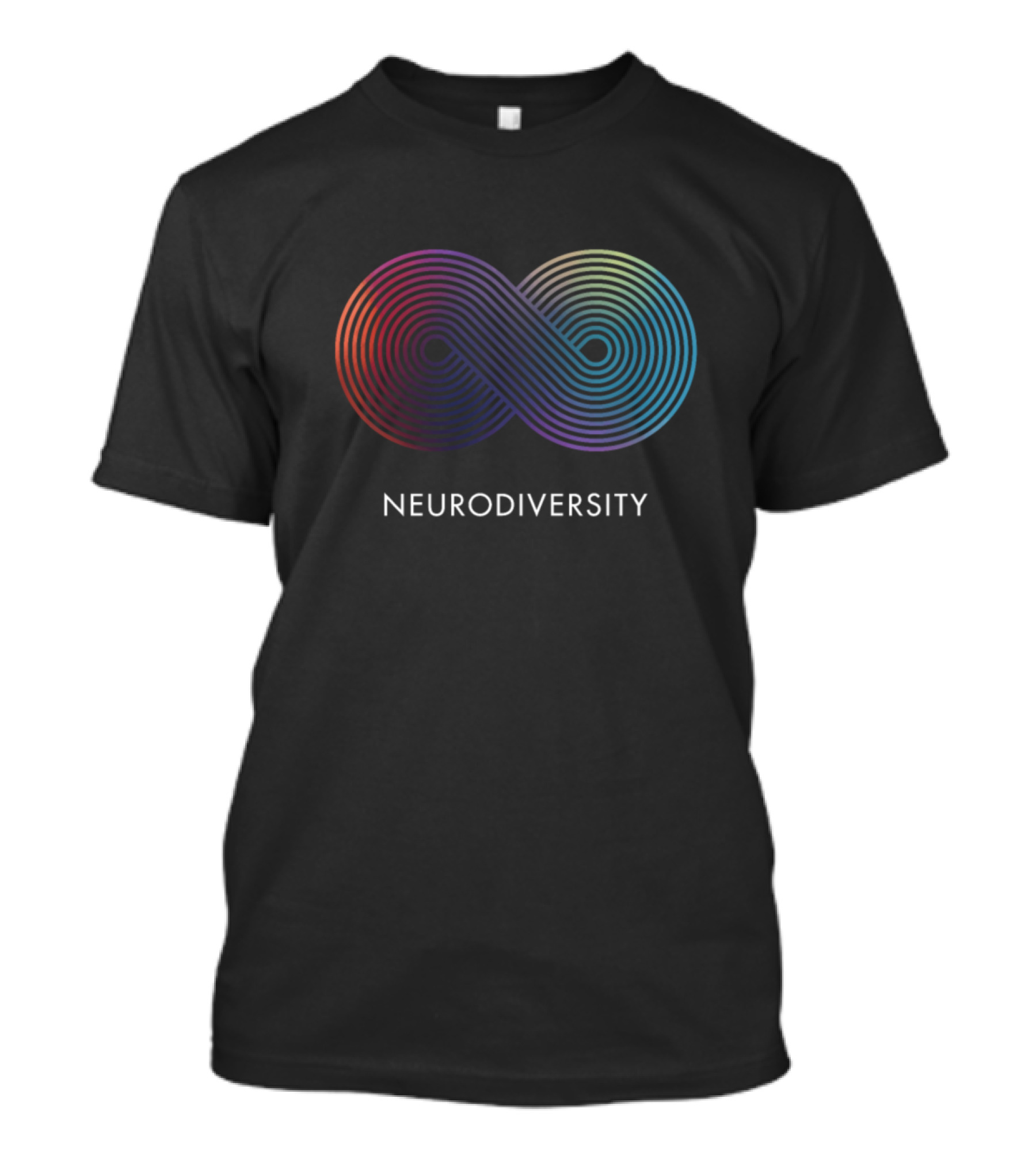 Neurodiversity Infinity Symbol With Rainbow Gradient T-Shirt
