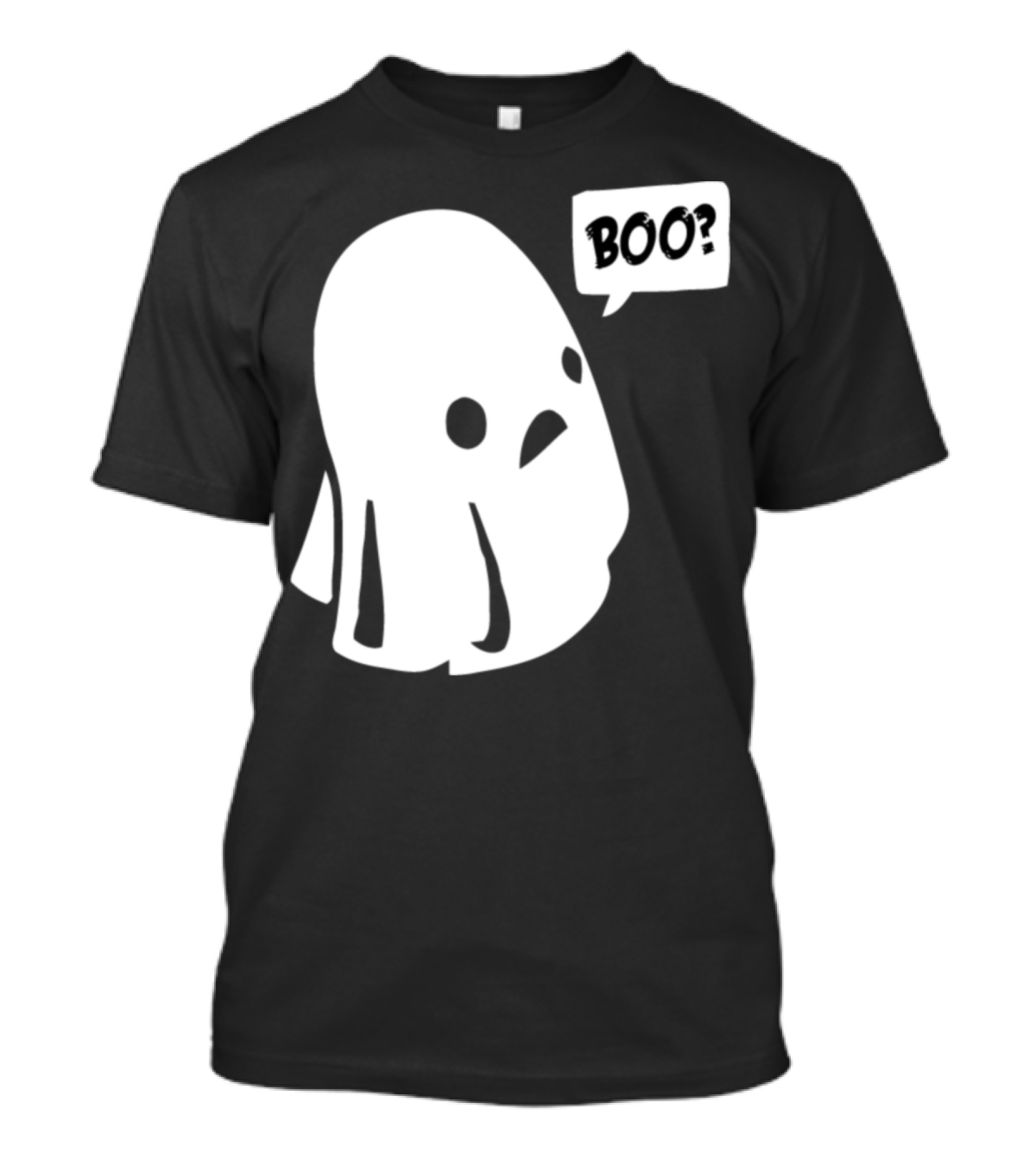 Boo Ghost Halloween Question Mark T-Shirt