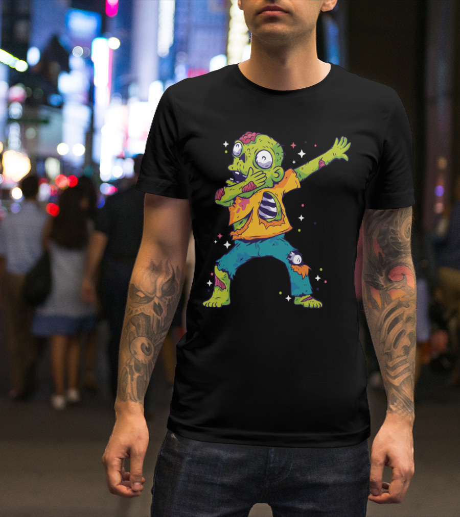 Dabbing Zombie Halloween Dab Girls Fun Creepy Dance T-Shirt