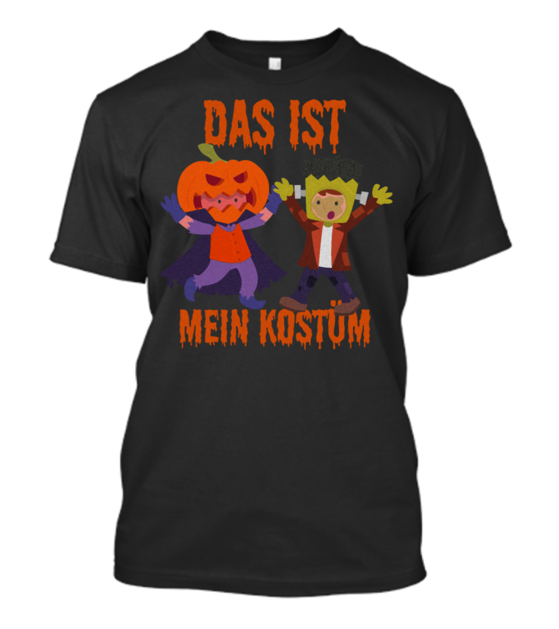 Das Ist Mein Kostüm Halloween Season Pumpkin Head And Frankenstein Characters T-Shirt