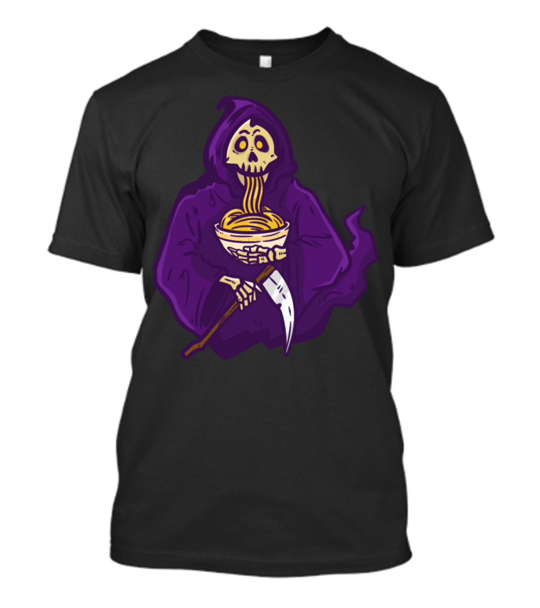 Death Is Life But Ramen Is Lifer Grim Reaper Eating Noodles T-Shirt