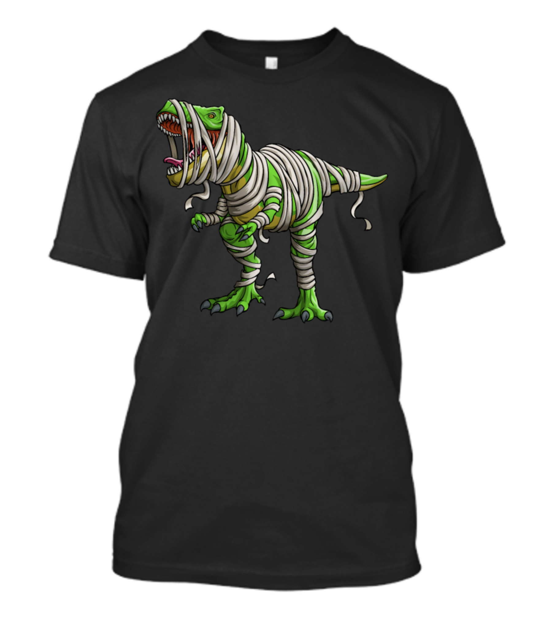 Dinosaur Rex Mummy Wrapped Funny Halloween Dino T-Shirt