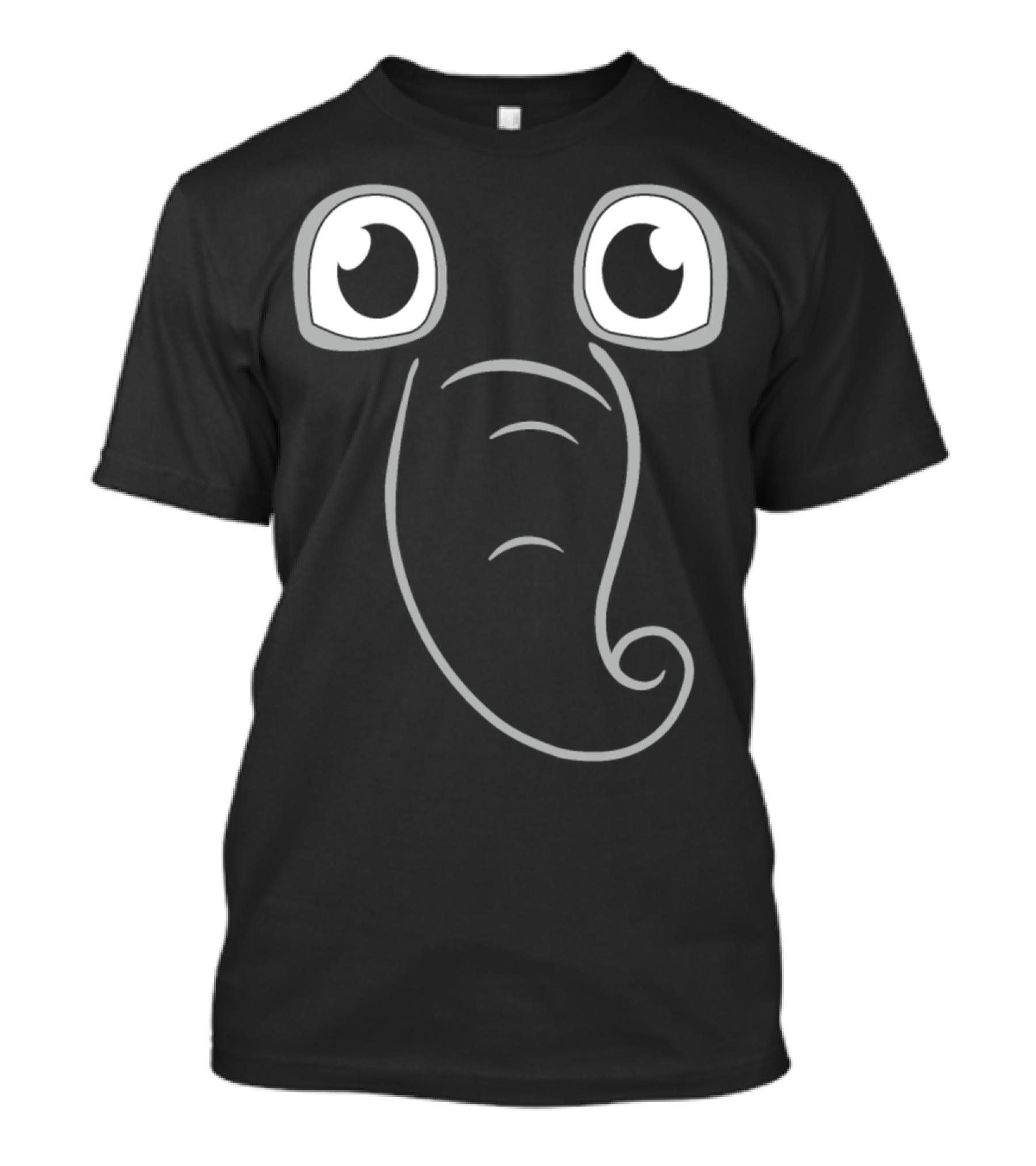 Elephant Cartoon Eyes With Trunk T-Shirt