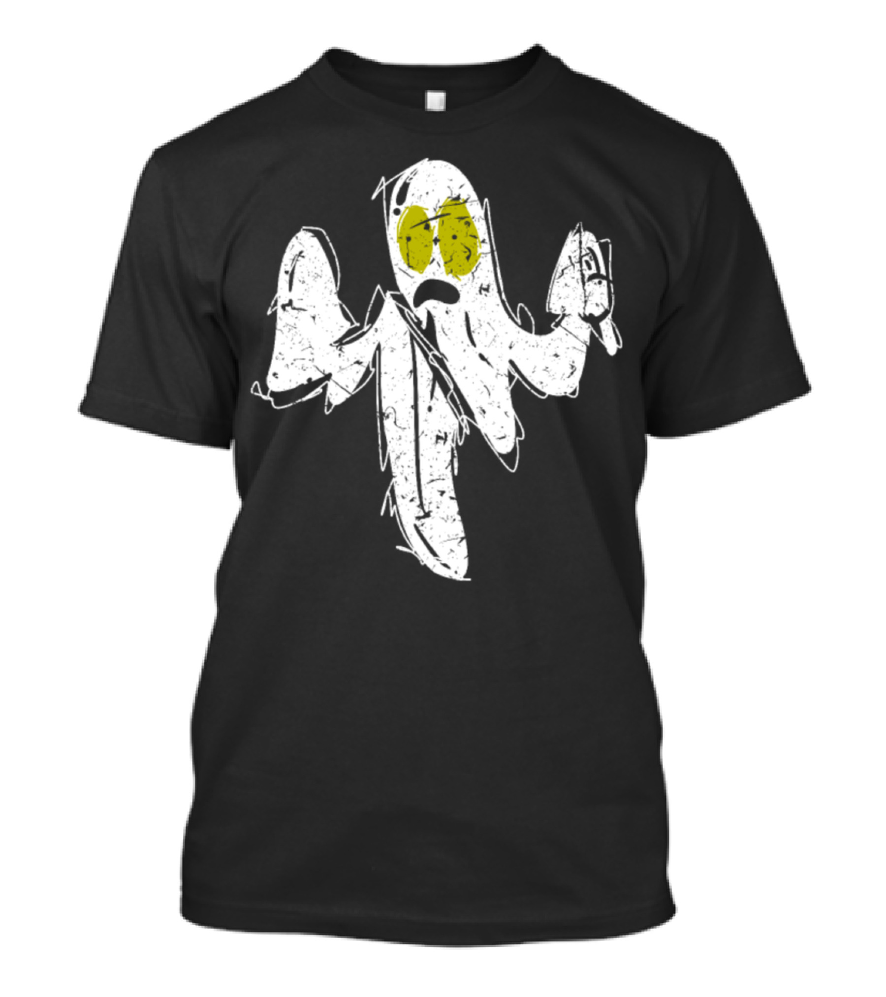 Funny Halloween Ghost With Headphones Cute Present T-Shirt