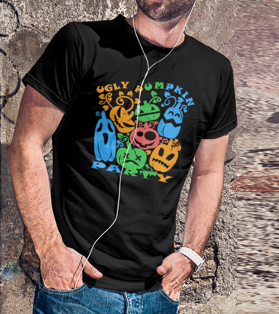Ugly Pumpkin Party Halloween Funny Kids Adult T-Shirt