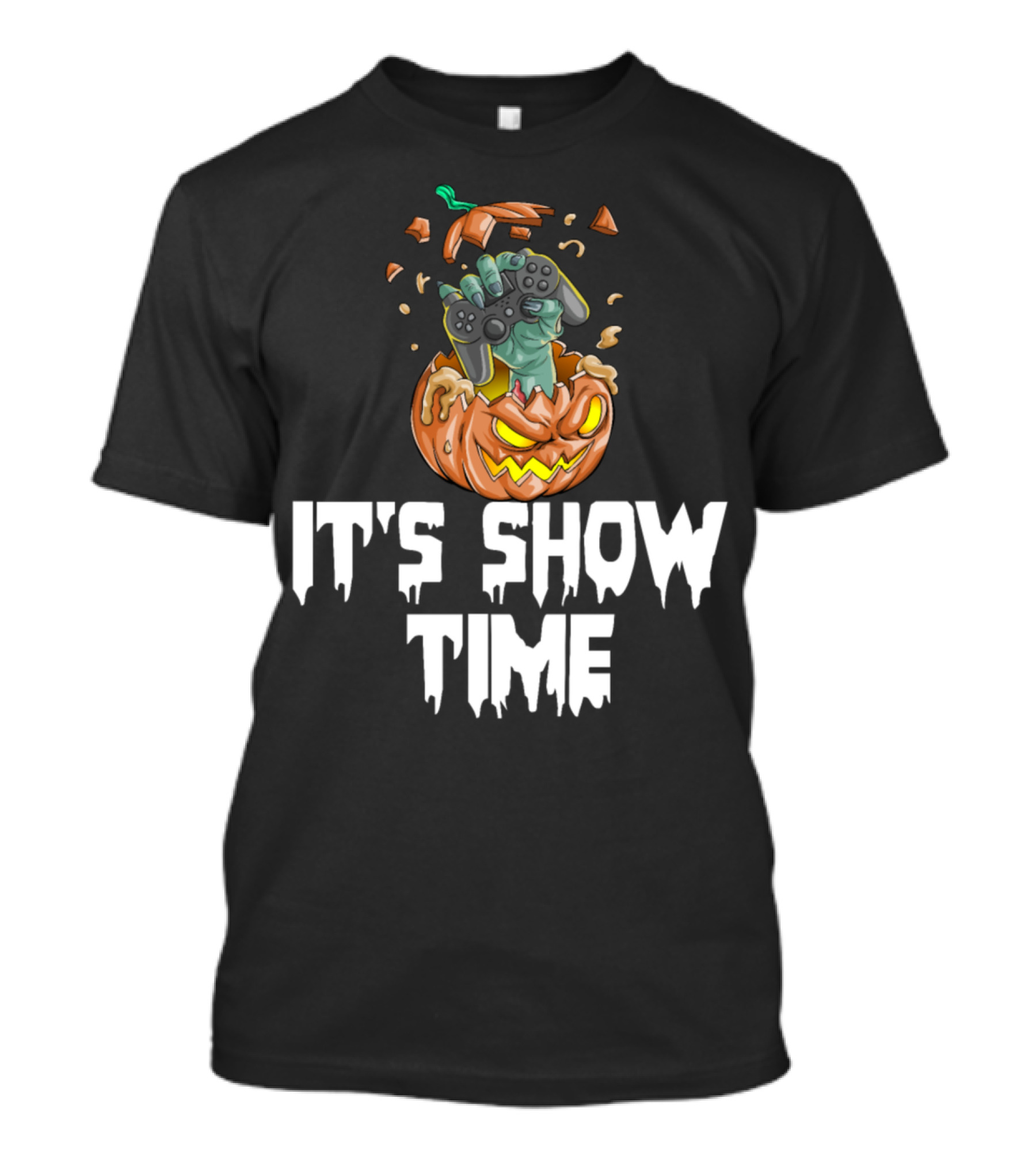 It's Show Time Gamer Pumpkin Controller Explosion T-Shirt