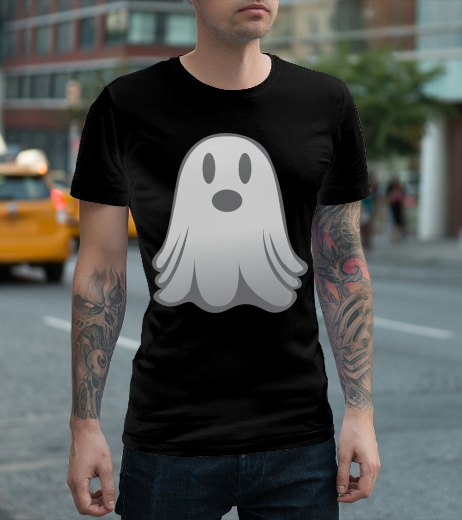 Ghost Halloween Creepy Sweet Amazed Boo Spooky T-Shirt