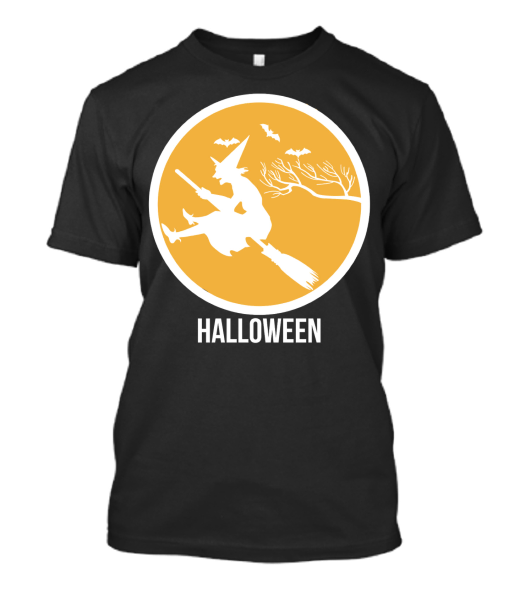Halloween Witch Flying With Bats 222 T-Shirt